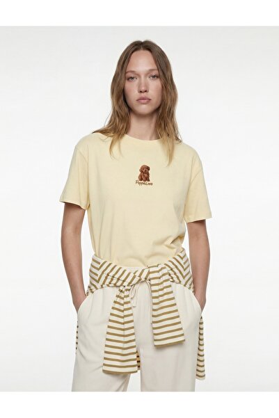 Koton Tricou de damă 6SAL10092IK GALBEN