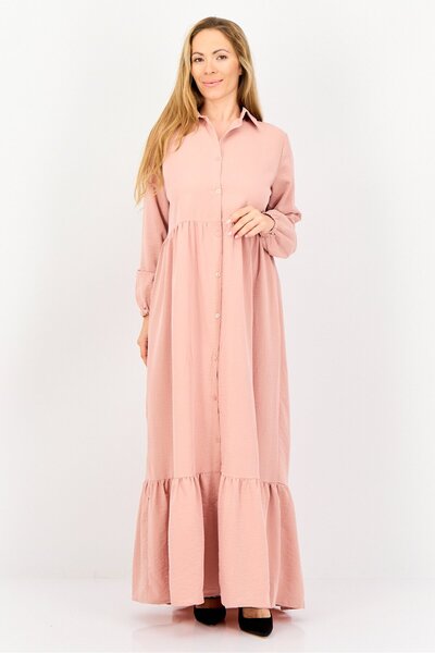 Ulyashova Women Textured Maxi Dress, Old Rose
