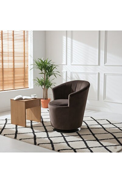 GLAMOURE HOME Living room chair upholstered in Velvet fabric