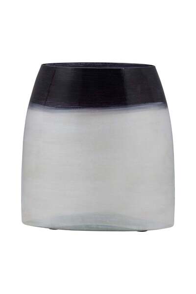 Sagebrook Home مزهرية زجاجية متدرجة الألوان، زرقاء