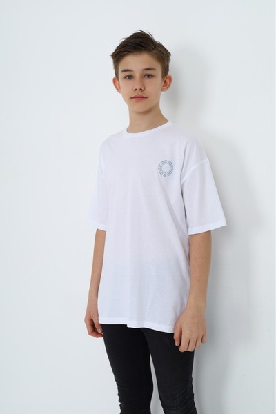 Toontoy Boy's Printed Crew Neck Short Sleeve T-Shirt