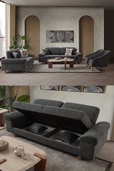 indes home Armada 3+3+1+1 Koltuk Takımı Antrasit