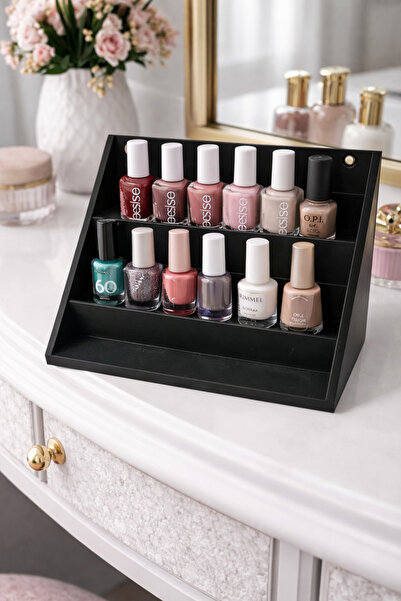 shop حامل طلاء الأظافر ذو 3 طبقات - منظم لسطح المكتب وتركيبه على الحائط