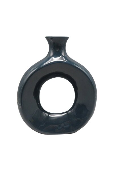 Sagebrook Home DOL, 10" OPEN CUT VASE, NAVY