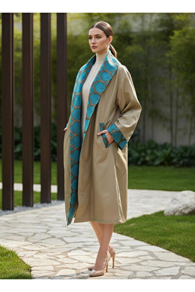 Su Koleksiyon Şahmeran Waterproof Bohem Trenchcoat / Beige