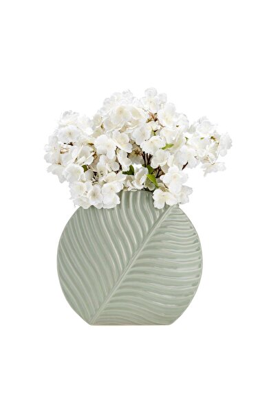 Sagebrook Home CER, 11" ROUND BOTANICAL VASE, CUCUMBER