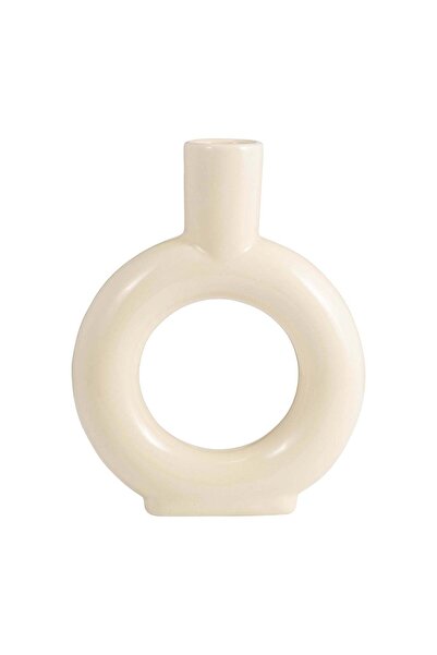 Sagebrook Home CER, 9" ROUND CUT-OUT VASE, COTTON