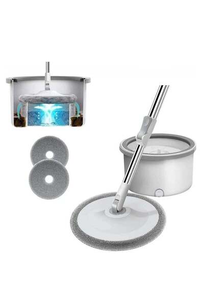 Be Care مجموعة ممسحة دوارة 360 درجة مع دلو، ممسحة مسطحة ذاتية الفصل، مغلفة بق...