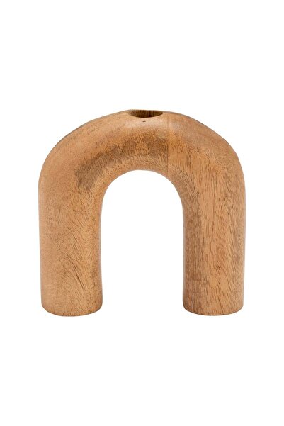 Sagebrook Home مزهرية خشبية على شكل حدوة حصان، ارتفاعها 6 بوصات، لونها بني