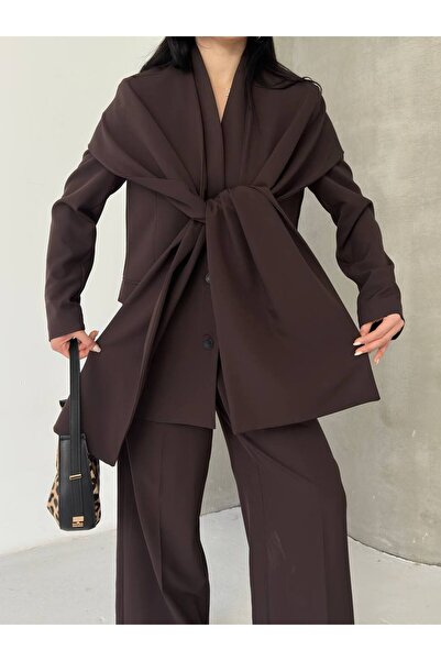 ZF BUTİK Γυναικείο Σετ με Λεπτομέρεια Κάπας