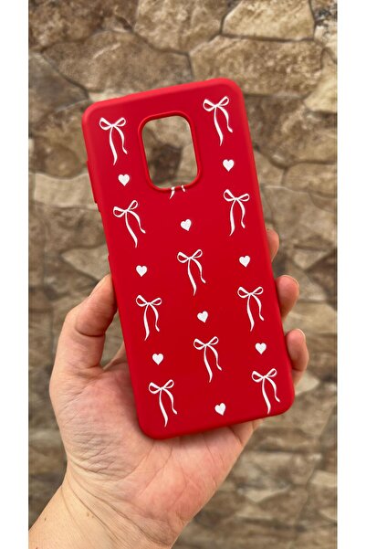 Vip Case Redmi Note 9 Pro ve 9S Uyumlu Kalpli Fiyonk Desenli Silikon Darbe Em...