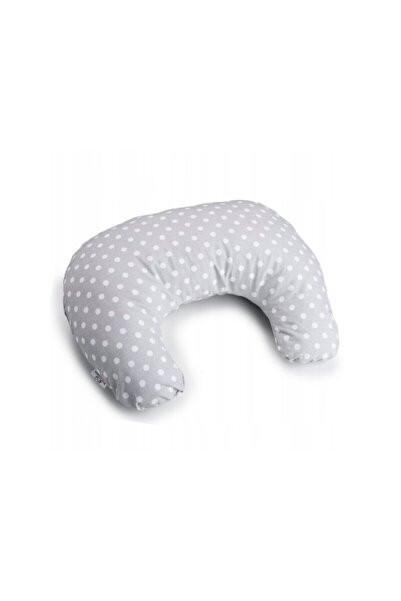 Bocioland Perna pentru alaptat Gray Pea cu husa detasabila din bumbac 50x18 c...