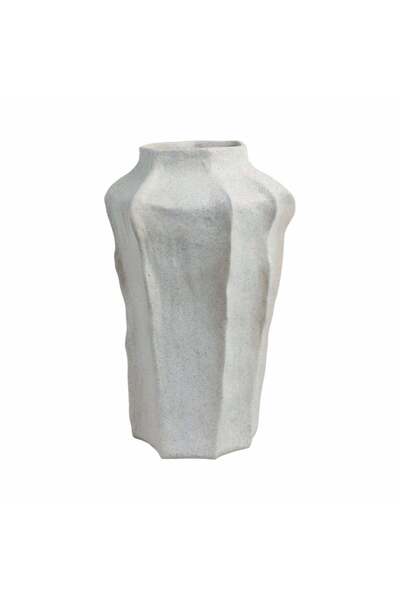 Sagebrook Home مزهرية بورسلين كبيرة من ديلريو مقاس 20 بوصة، رمادية