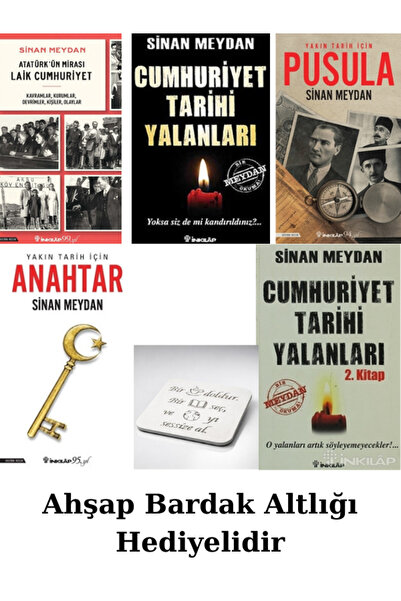 İnkılap Kitabevi Sinan Meydan 5 Kitap Set ( AHŞAP BARDAK ALTLIĞI HEDİYE)