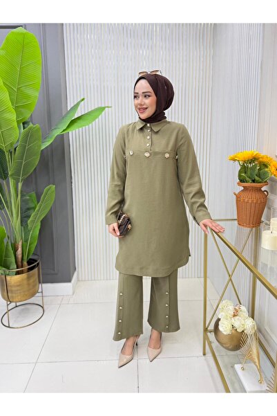 GK Button Detailed Tunic Set