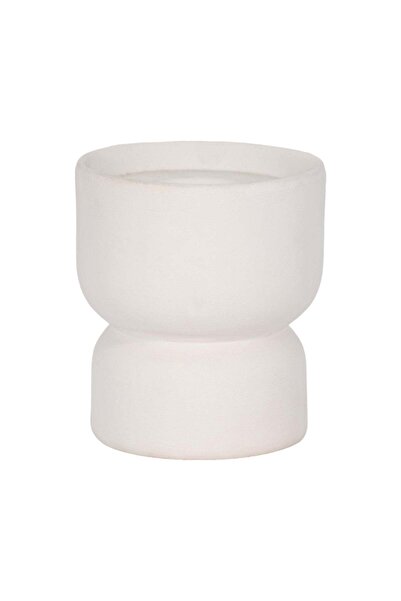 Sagebrook Home مزهرية من الطين، 5 بوصات، ذات ذو ملمس بارز بارز، لون عاجي