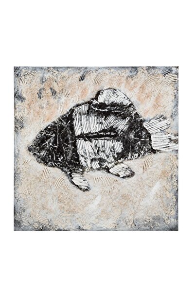 Mudo Concept BLACK FISH YAĞLIBOYA TABLO 100X100CM