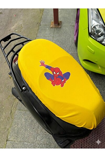 Vemaks Oto Aksesuar Patterned Printed Combed Cotton Motorcycle Seat Cover