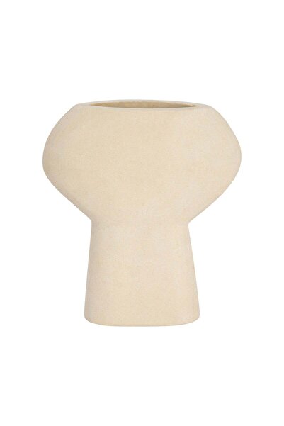 Sagebrook Home مزهرية حجرية منتفخة الشكل، مقاس 11 بوصة، طبيعية