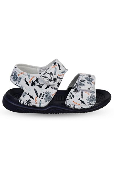 Civil Boys Palm Tree Printed Sandals - White 30-34