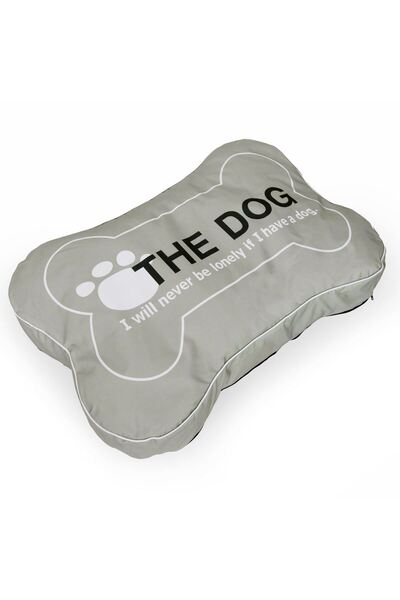 OEM Γκρι οστόμορφο παιχνίδι/μαξιλάρι για σκύλους, 100x67x13εκ.