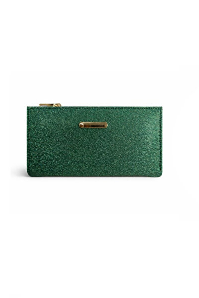 NEWISH POLO ACCESSORIES Women's Luxury Green Glitter Card Holder Wallet with ...