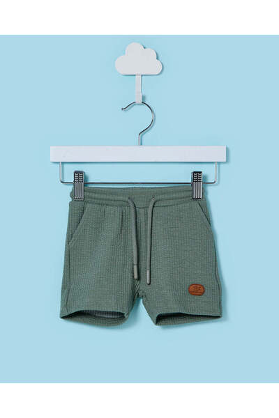 REDTAG Infant Boys Green Jacquard Active Shorts