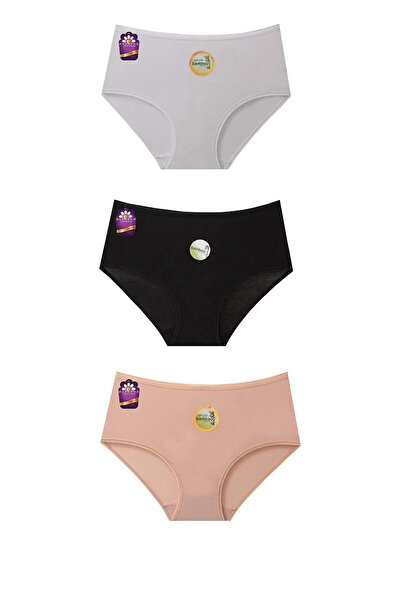 Papatya Pachet de 3 pentru femei talie înaltă bambus Chiloți 2572