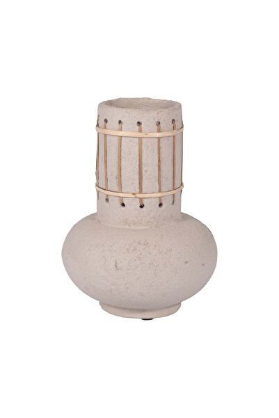 Sagebrook Home إيكوميكس، مزهرية نوماد بنسيج علوي، عاجي