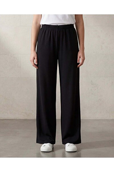 REDTAG Women Black Textured Pull On Trousers