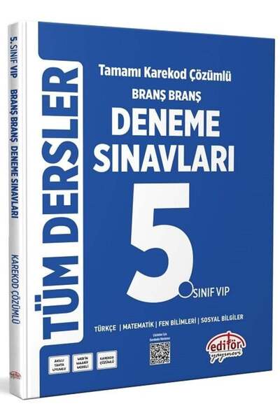 Editör Yayınevi 5. SINIF TÜM DERSLER BRANŞ BRANŞ TAMAMI ÇÖZÜMLÜ DENEME SINAVLARI