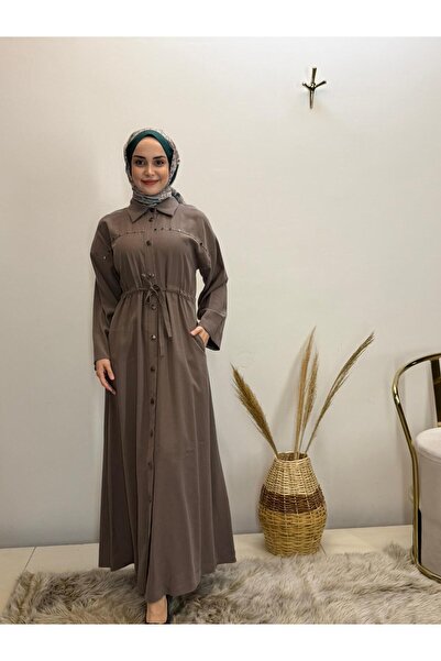 jooq فستان بأزرار معدنية