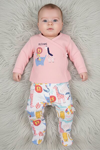 Exer Saucer Toddlers Girl 3 Pcs Allover Print Top And Bottom Set With Beanie,...