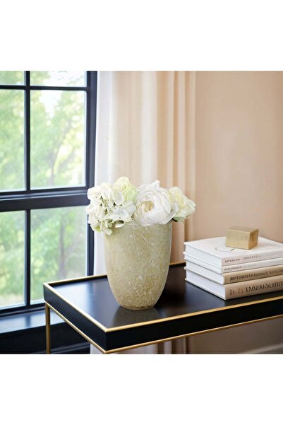 Sagebrook Home ADDIS&DURBAN GREEN/CREAM GLASS VASE