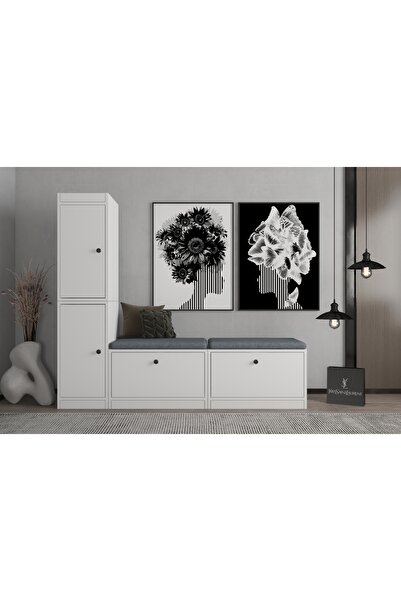 nettrends.net the new trend of shopping Gri Minderli Oturma Pufu ve Kapaklı S...