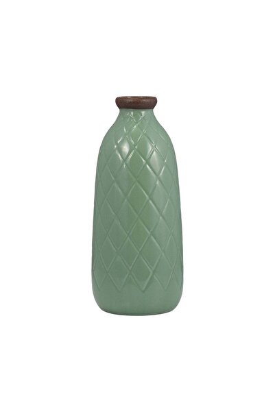 Sagebrook Home CERAMIC, PLAID TEXTURED VASE
