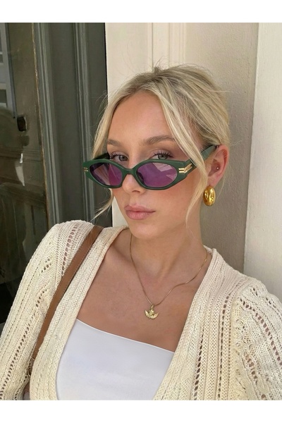 Eyesofia Mila Women's Pastel Green Uv400 Protected Ultra Light Sunglasses