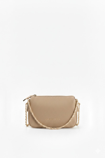 Just Polo 4-Compartment Medium Size Women's Shoulder Bag with Gold Chain and ...