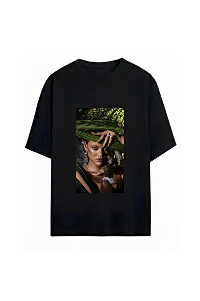 SVART WEAR Tricou oversize unisex cu imprimeu Rihanna