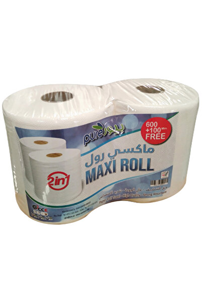Pure MAXI ROLL TISSUE, EMBOSSED, 1X2ROLL/PACK, 600MTRS,+100MTRS FREE