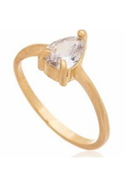 Generic خاتم من الفضة الإسترليني عيار 925 مطلي بالذهب عيار 18 قيراطاً للنساء