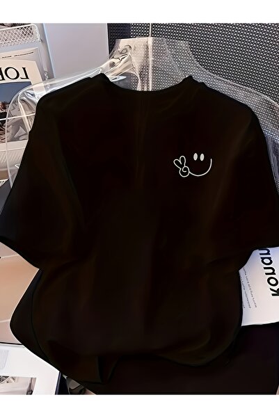uyguntarz Unisex Smile Baskılı Tasarım Tshirt