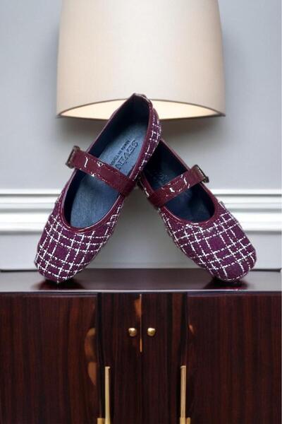 SWORD Daily Babet |   Linen Look Casual Ballerina Shoes with Buckle Accessori...