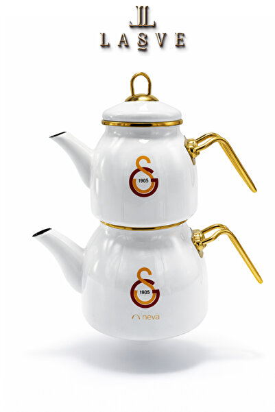 Galatasaray طقم أباريق شاي بتصميم فاخر مطبوع عليه شعار، مرخص