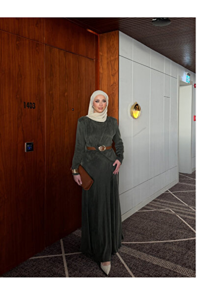 GK Silk Cupra Belted Dress