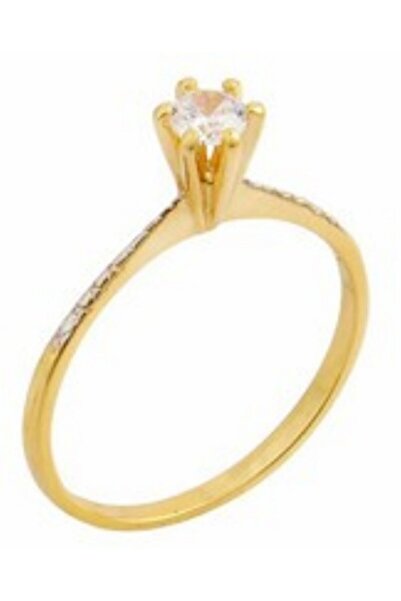 Generic خاتم من الفضة الإسترليني عيار 925 مطلي بالذهب عيار 18 قيراطاً للنساء ...