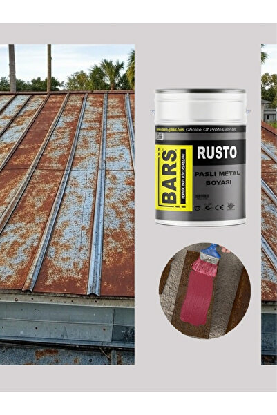 BARS RUSTO Paslı Metal Boyası 1 Kg ve 10 Kg – Astarsız, Parlak, Su Geçirmez, ...