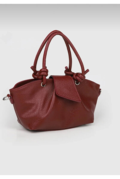 bahwar Kadın Mini El ve Omuz Çantası Düğümlü Sap Detaylı Fermuarlı Günlük Şık...