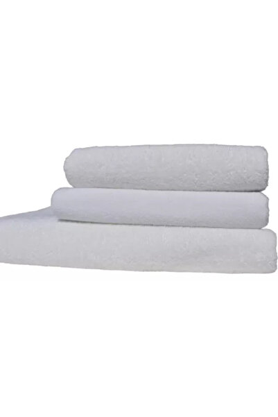 NO BRAND Premium Bath Towel 50*90 White (5buc/set)