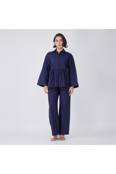 LINELLE Blue Cotton Poplin Co-Ord Set